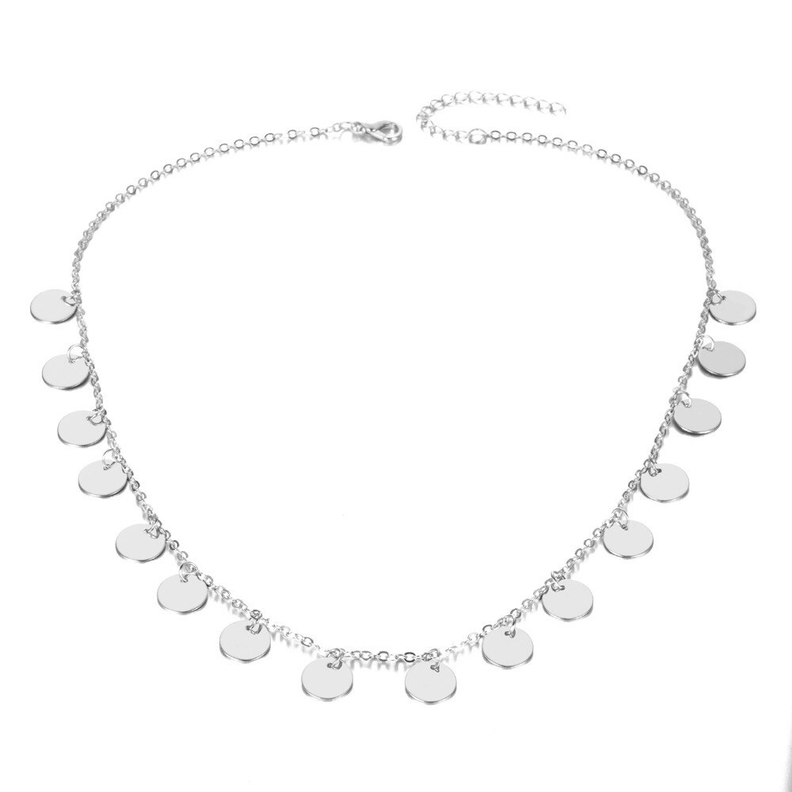 Gargantilla Monedas Colgante Choker Lentejuelas Gotico Love-0