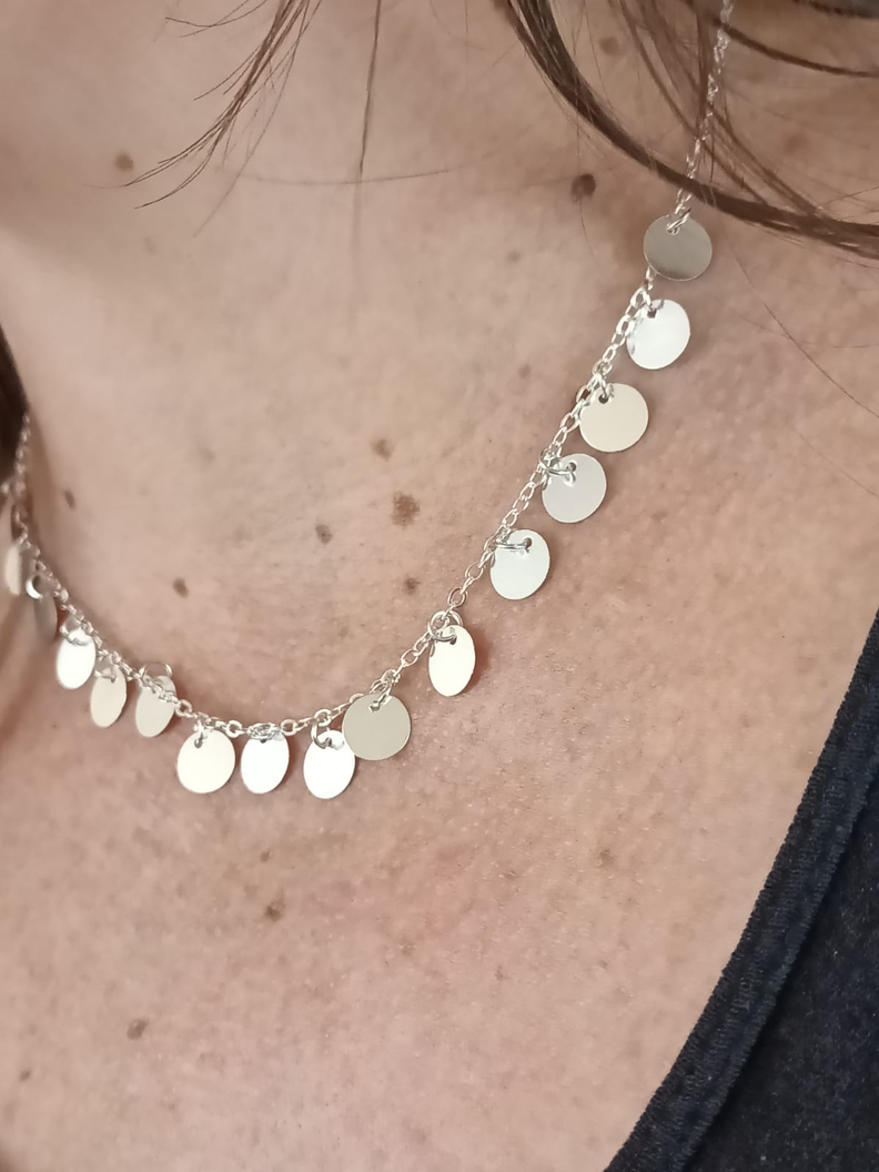 Gargantilla Monedas Colgante Choker Lentejuelas Gotico Love-5