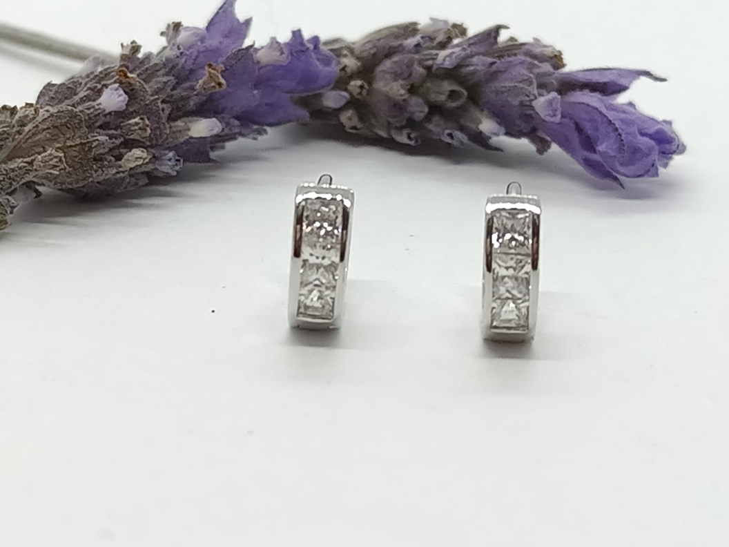 Argollas Chicas Zirconia Brillo Plata 925 Niñas Adultos Amor-6
