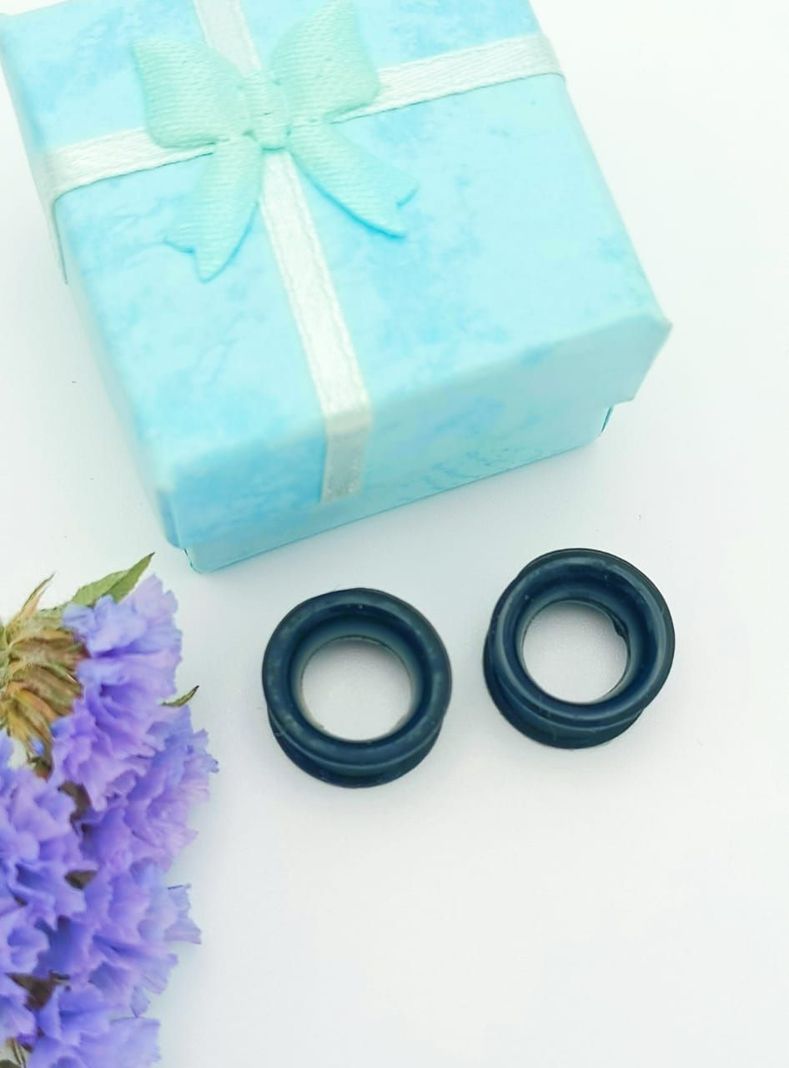 Aros Expansores Oreja 16mm Acampanado Estiradores Silicona-4
