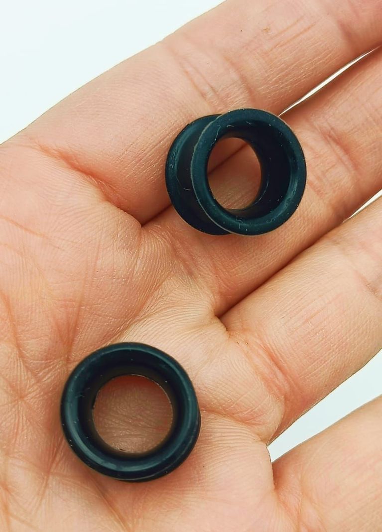 Aros Expansores Oreja 16mm Acampanado Estiradores Silicona-5