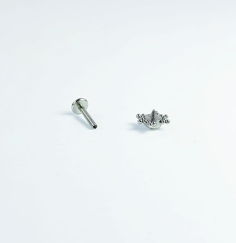 Piercing Oreja Tragus Conch Labret Modelo Spider Hipoalergénico Unidad-4