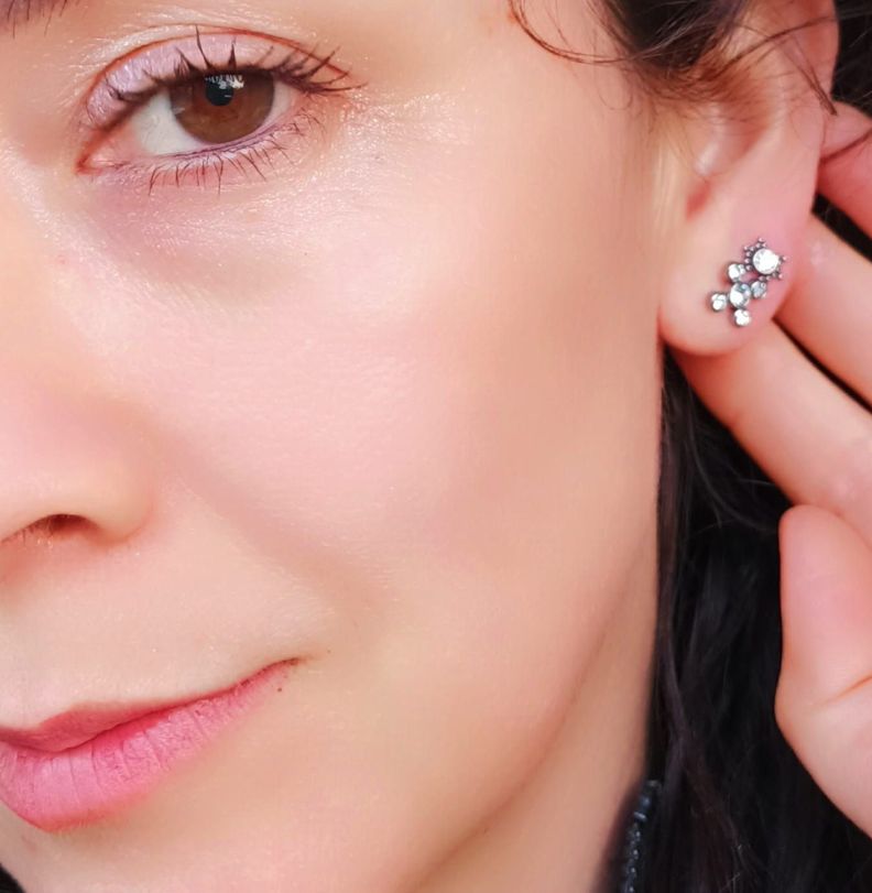 Piercing Oreja Tragus Conch Labret Modelo Spider Hipoalergénico Unidad-1
