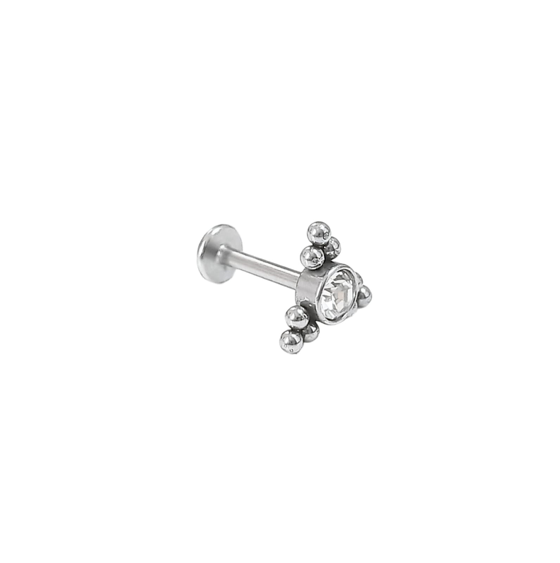 Piercing Oreja Tragus Conch Labret Modelo Pirámide Hipoalergénico Unidad-0