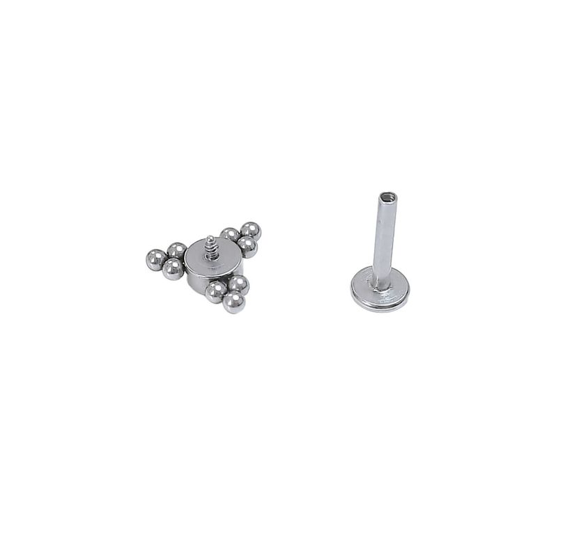Piercing Oreja Tragus Conch Labret Modelo Pirámide Hipoalergénico Unidad-1