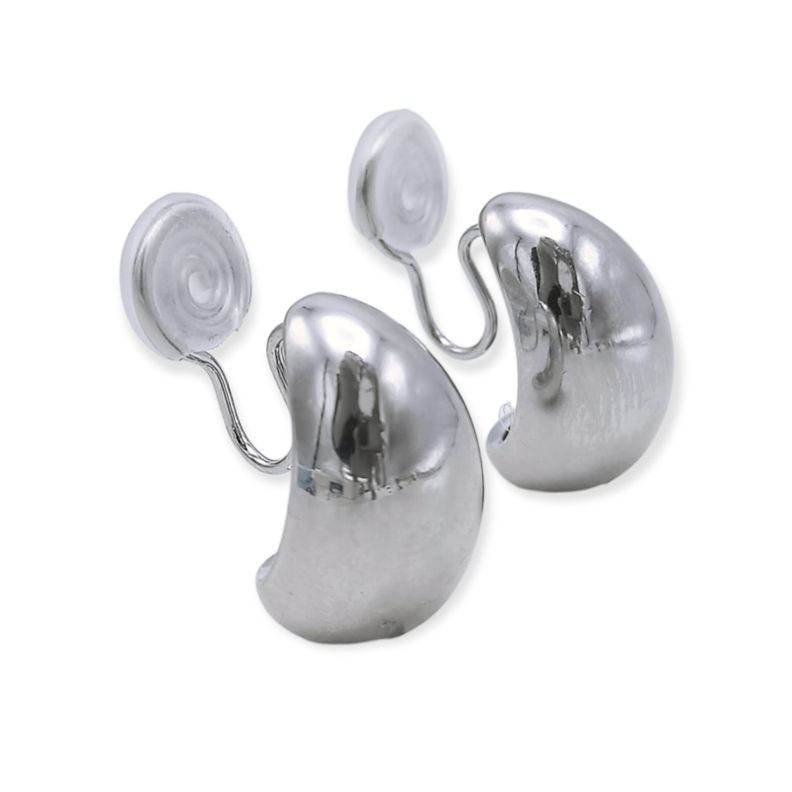 Aros Gota Huggies Chapado En Plata Earcuff Sin Perforación-0
