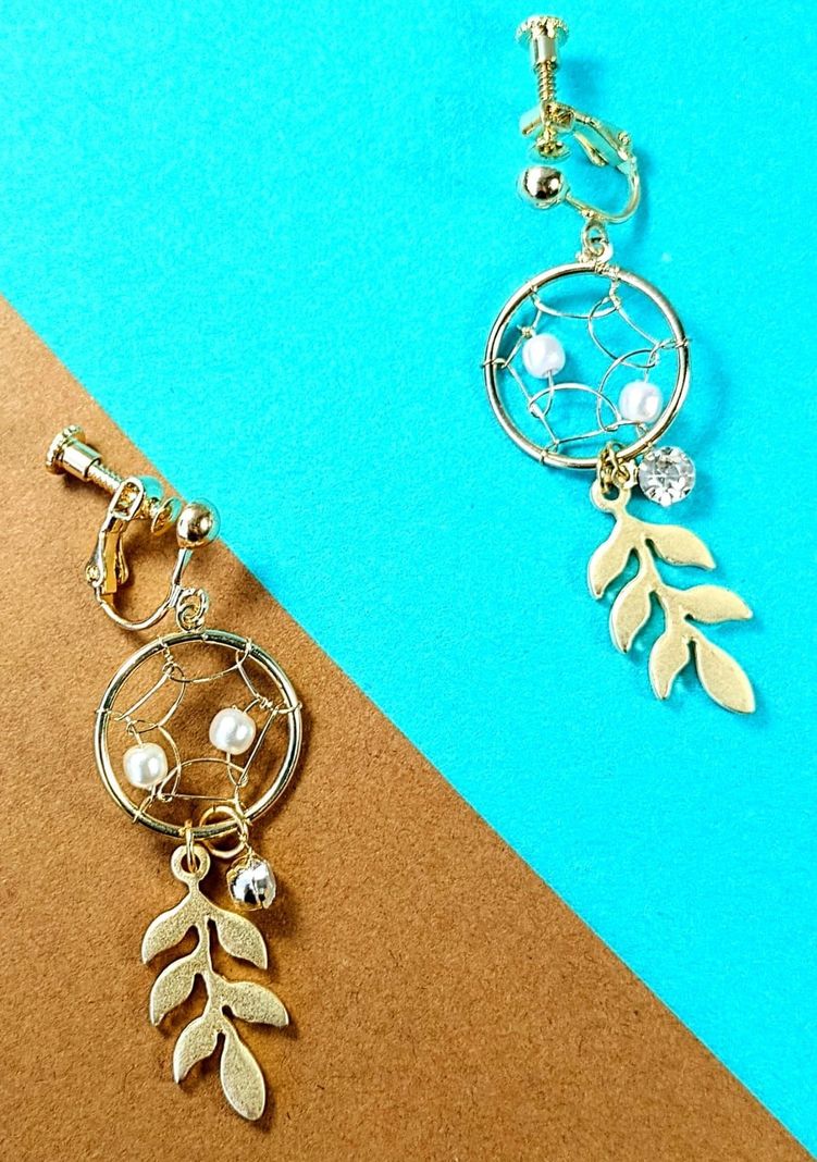 Aros aretes pendientes sin hoyos sin perforaciones atrapasueños perla zirconia-5