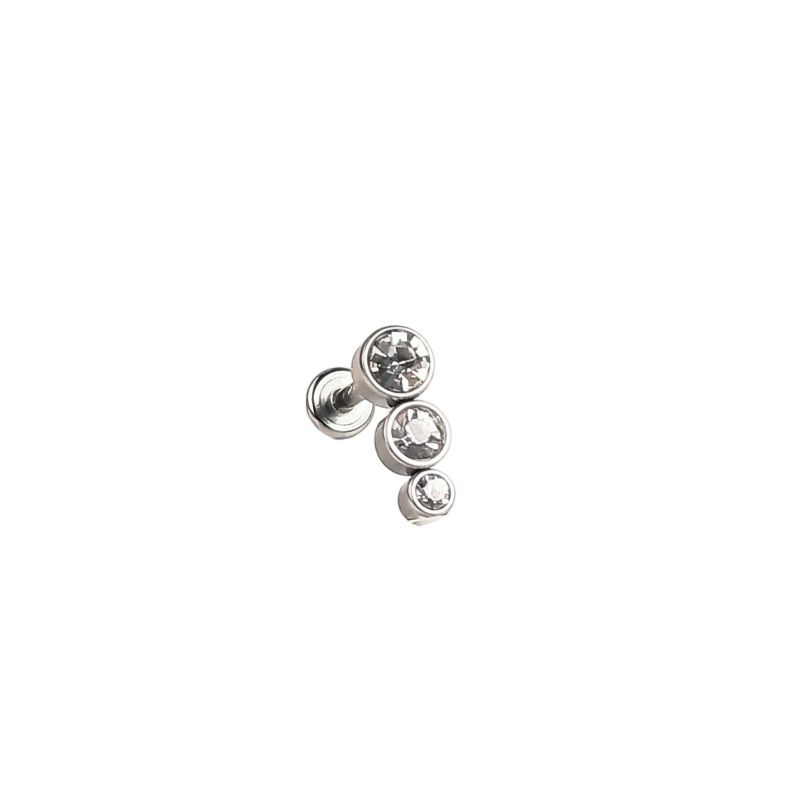 Piercing Tragus Conch Labret Modelo Trois Hipoalergénico Helix Unidad Punk-4