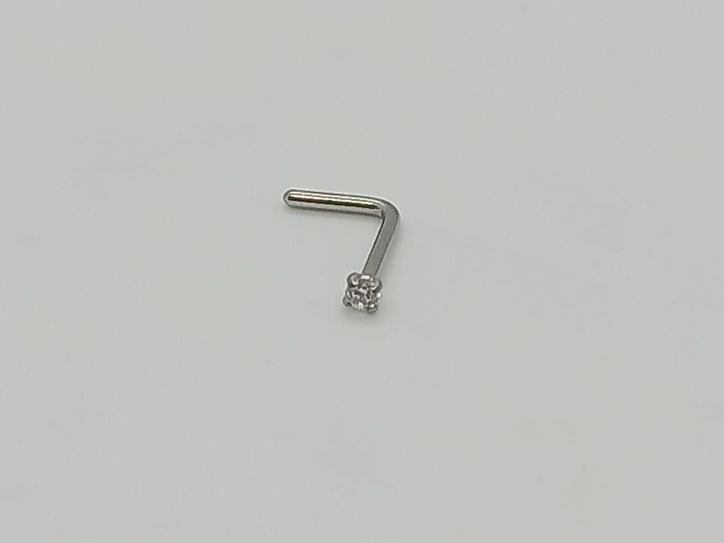 Set (04) de piercing acero quirúrgico  zirconia nariz boca oreja-3