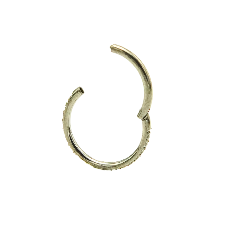 Piercing Septum 8mm Oreja Zirconias 16g Titanio Astm F136-1
