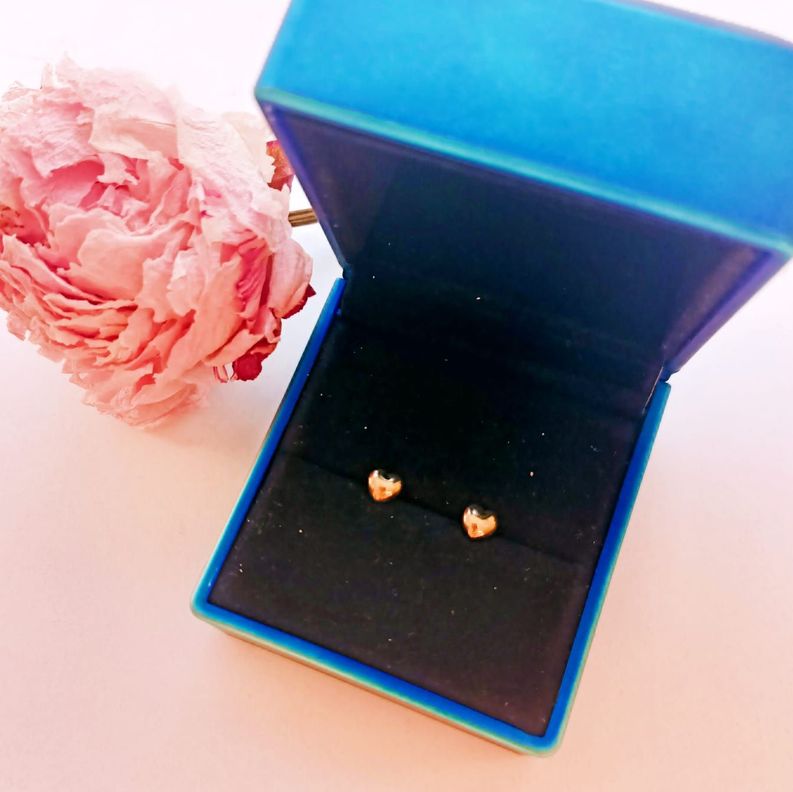 Aros corazón oro solido 18k abridor-1