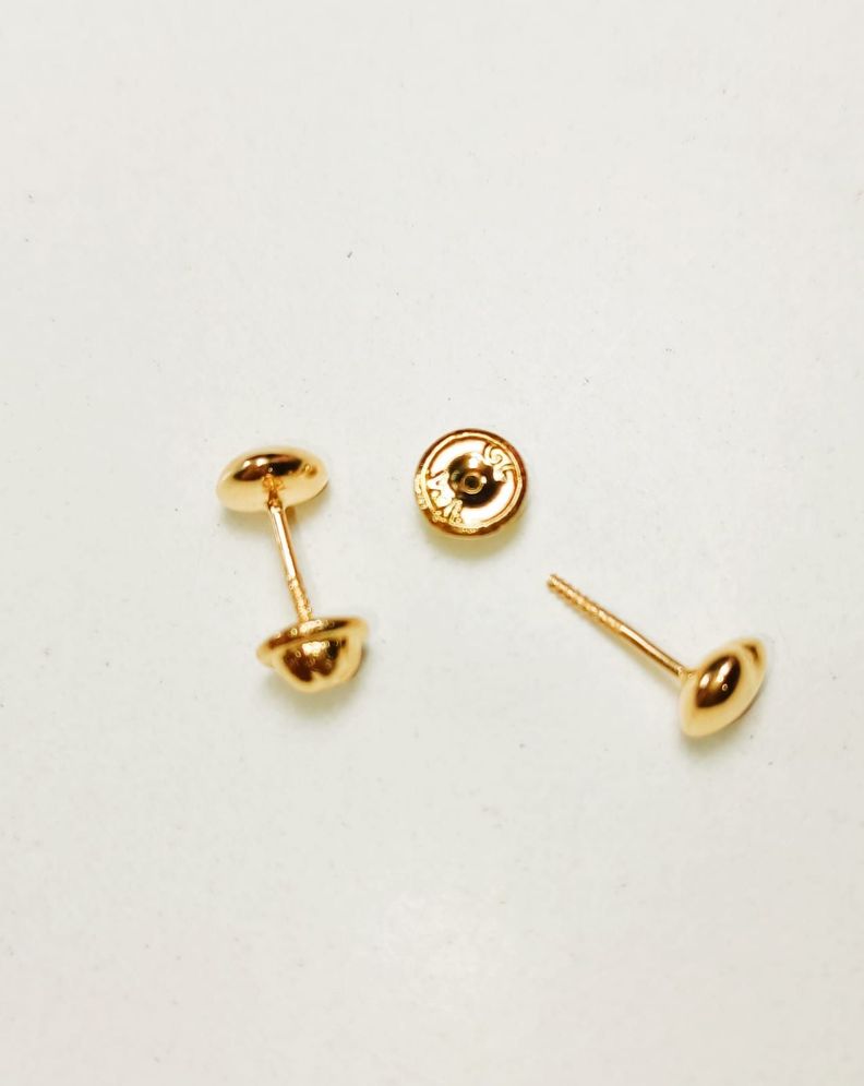 Aros corazón oro solido 18k abridor-5