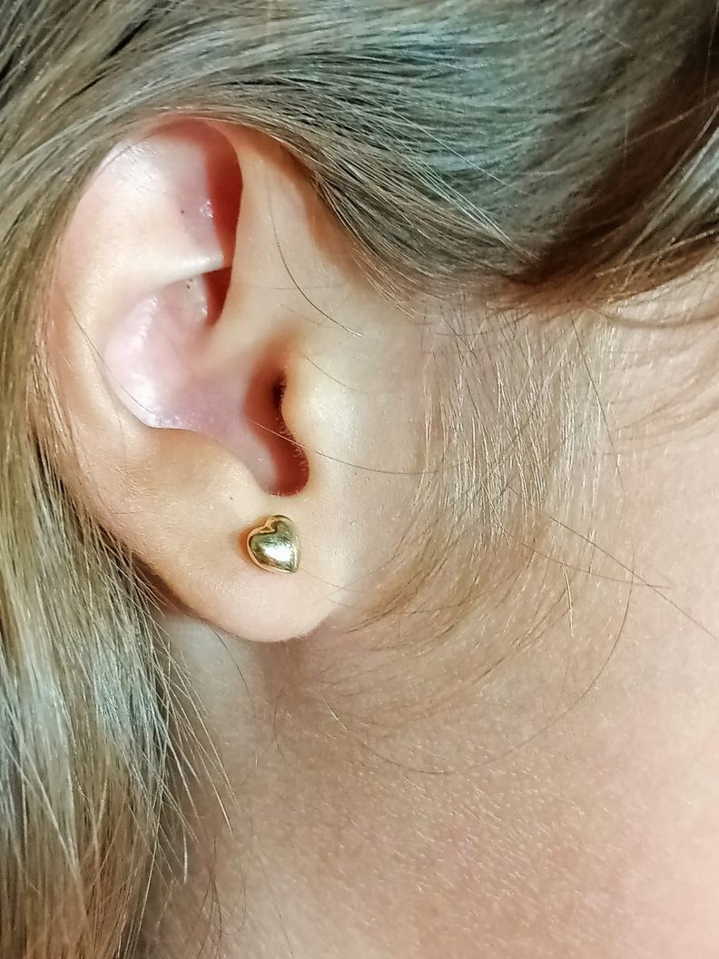 Aros corazón oro solido 18k abridor-6