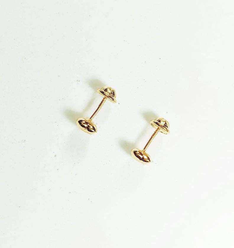 Aros corazón oro solido 18k abridor-8