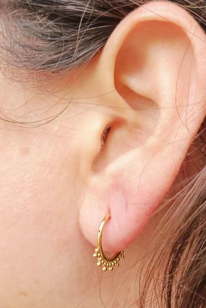 Piercing Septum F136 G23 Acero De Titanio Chapado En Oro 18k-4