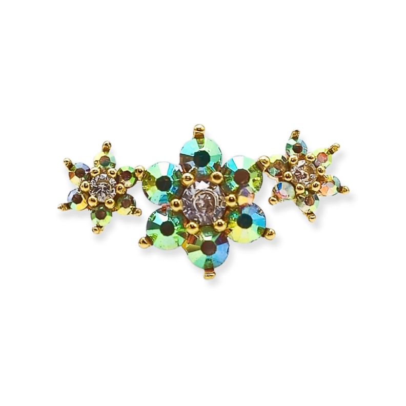 Piercing Labret modelo Elvira Plata S925 Trepador Chapado En Oro 18k -4