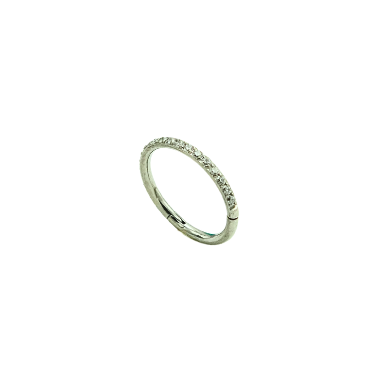 Piercing Septum 10mm Oreja Zirconias 16g Titanio Astm F136-0