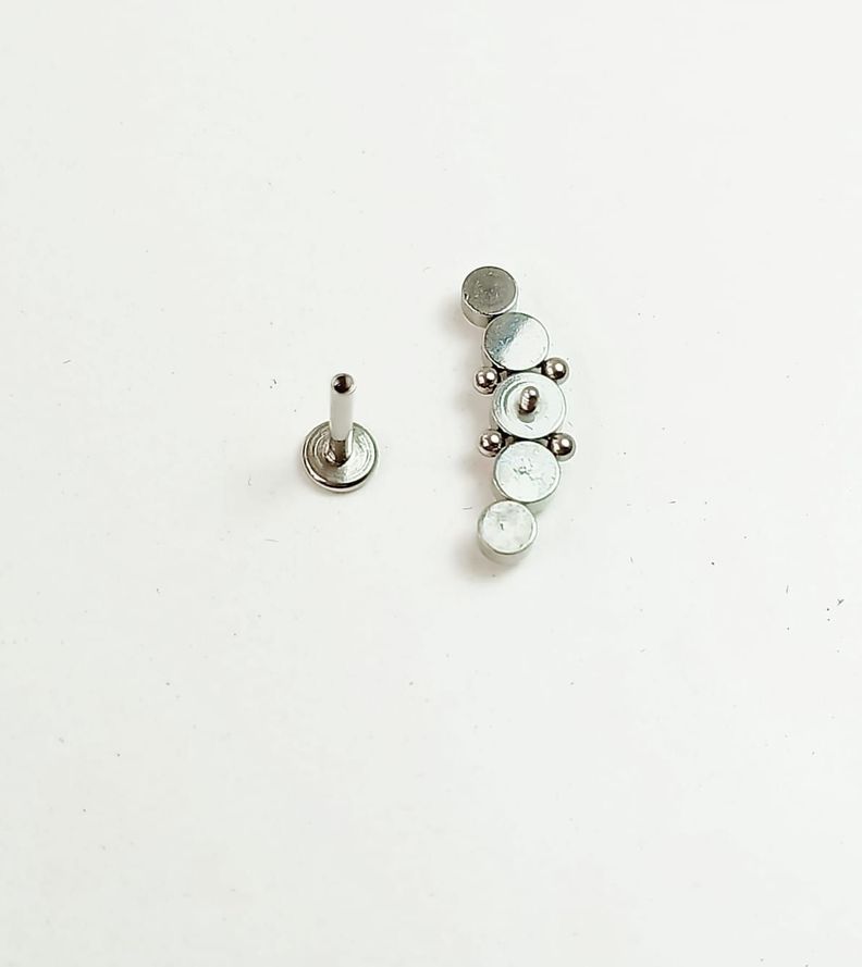 Piercing Oreja Tragus Conch Labret Modelo Media Luna M Hipoalergenico Unidad-2