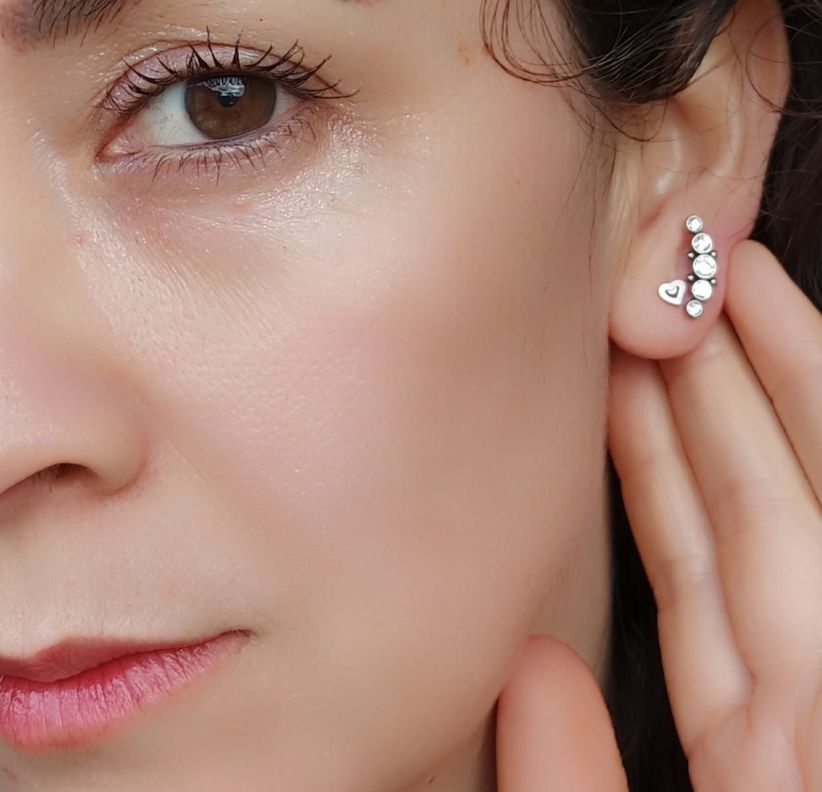 Piercing Oreja Tragus Conch Labret Modelo Media Luna M Hipoalergenico Unidad-6