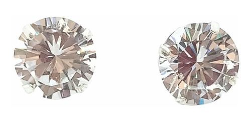 Pendientes Aretes Aros Puntos Luz En Plata 925 Zirconia 9mm-6