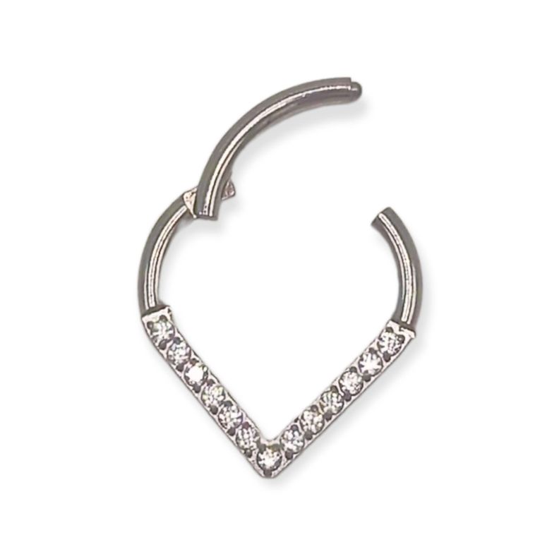 Piercing Septum Tragus F136 G23 Titanio Lagrima Circonio-0