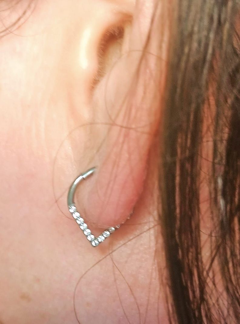 Piercing Septum Tragus F136 G23 Titanio Lagrima Circonio-4