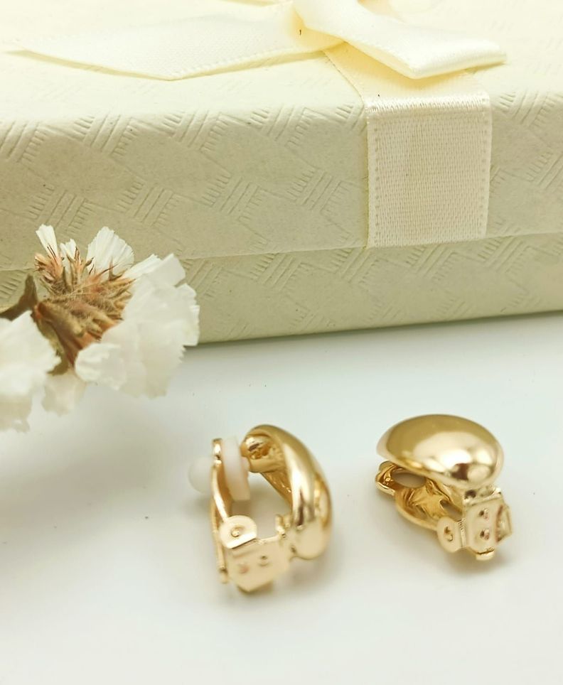 Aros Gota Espejo Plateada Sin Perforacion Earcuff Tendencia-1