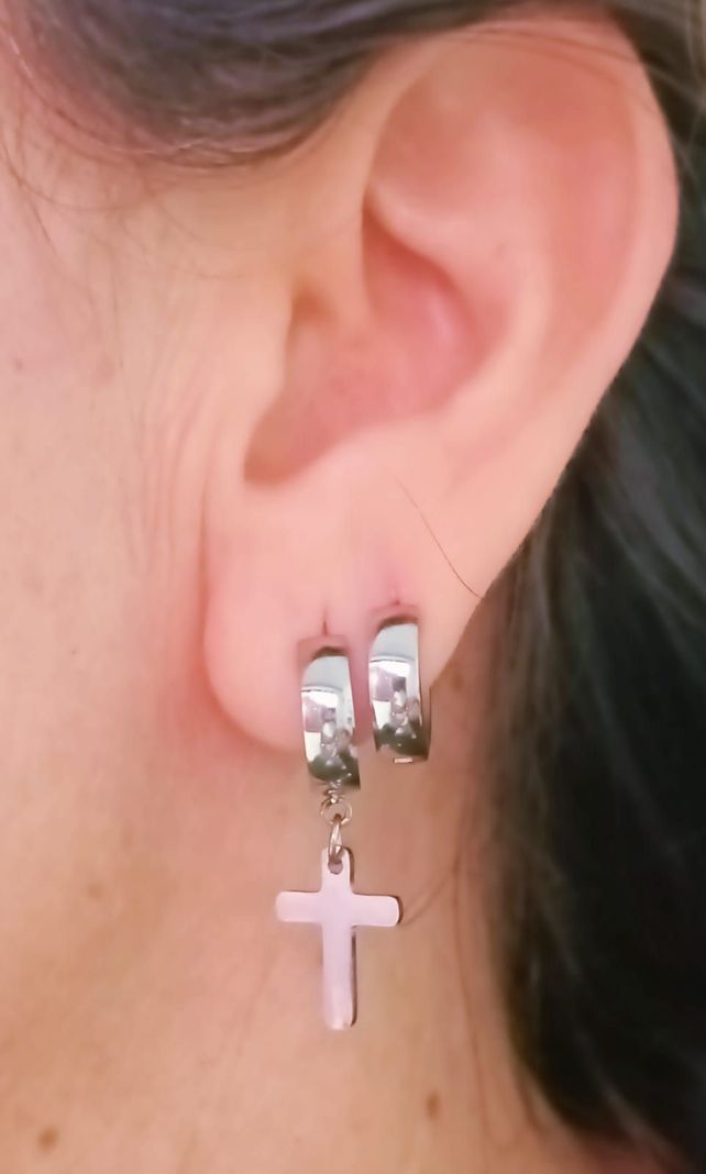 Pack De 2 Pares De Argollas Lisas Plateadas Helix Piercing-1