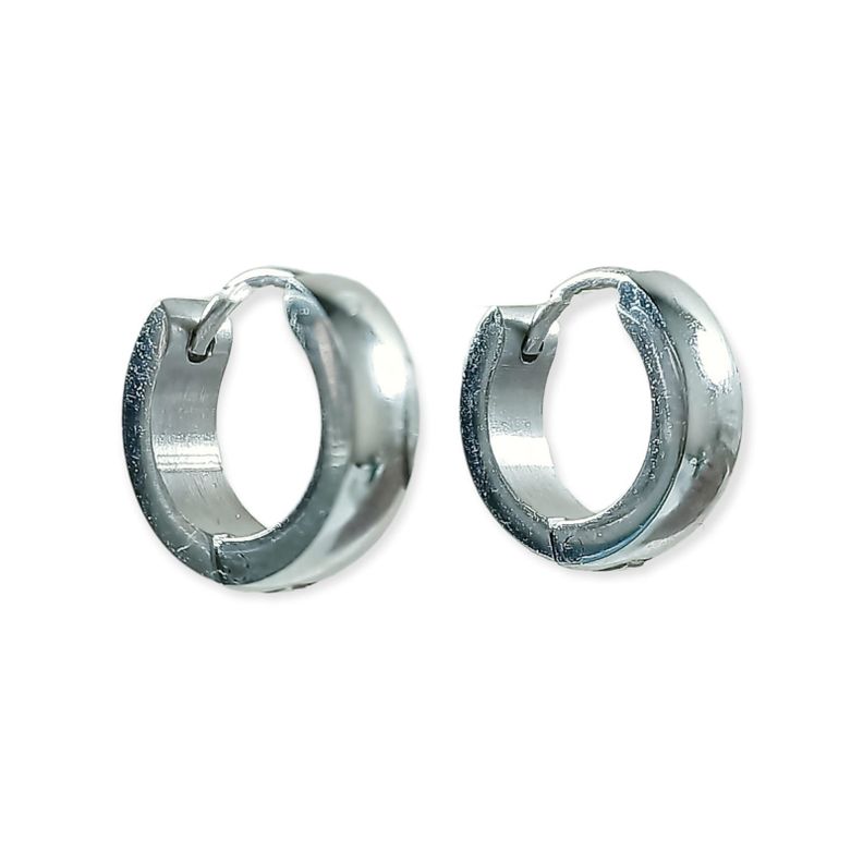 Pack De 2 Pares De Argollas Lisas Plateadas Helix Piercing-4