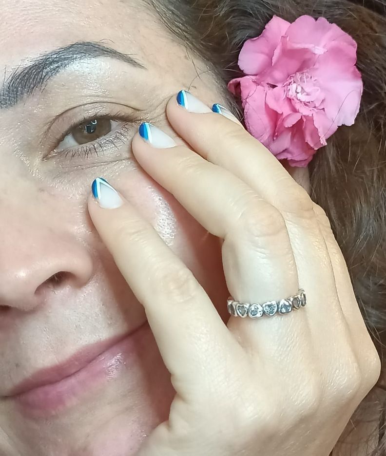 Anillo Pila Plata fina ley S925 talla 9 Corazones Zirconia Compromiso Apilable-2