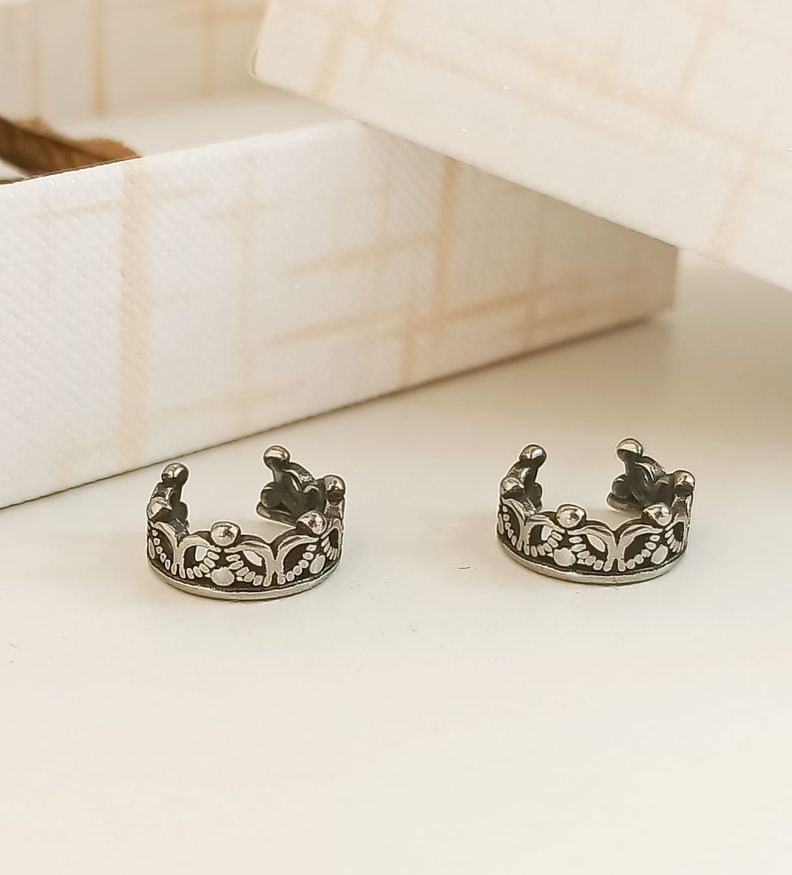 Aro Piercing Oreja Corona Ear Cuff Sin Perforacion Punk Moda-3