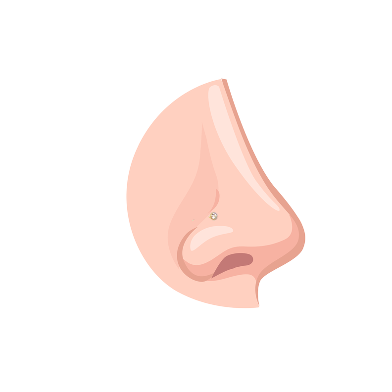 Piercing punto de luz facial oreja boca titanio ASTM F136 G23 dorado-1