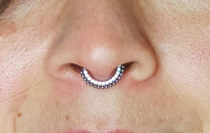 Piercing Septum Astm F136 G23 Acero Titanio Diadema Circonio-5