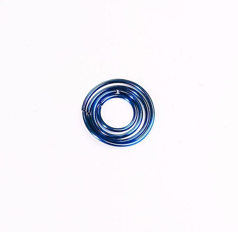 Set 4 Piercing ideal septum Azul electrico Aros Nostril Daith Tragus Helix Pack Punk-3