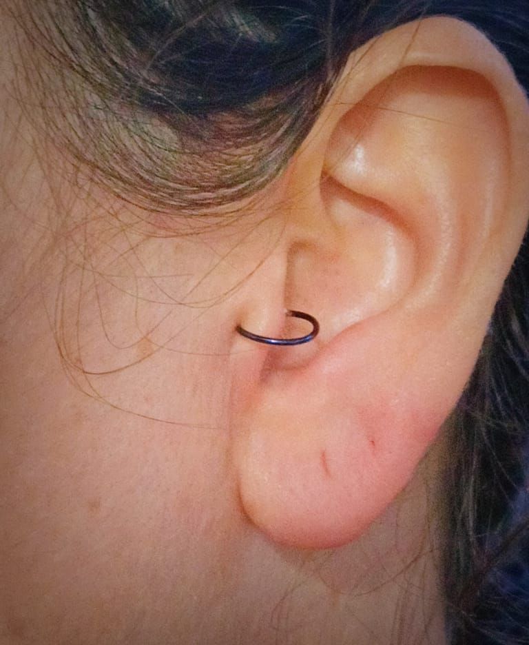 Set 4 Piercing ideal septum Azul electrico Aros Nostril Daith Tragus Helix Pack Punk-5