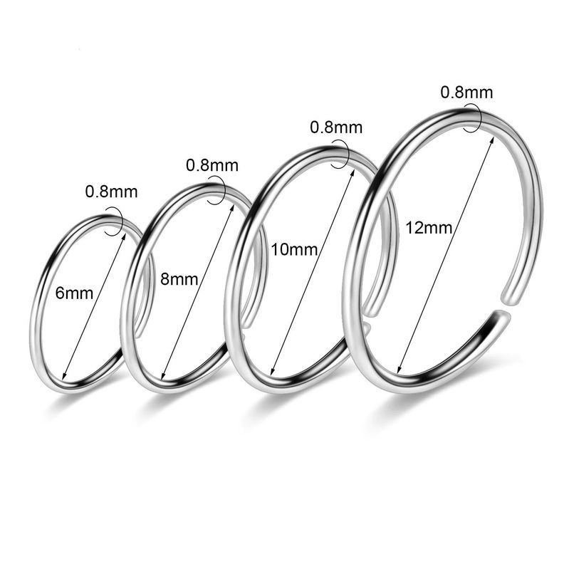 Set 4 Piercing ideal septum Azul electrico Aros Nostril Daith Tragus Helix Pack Punk-7