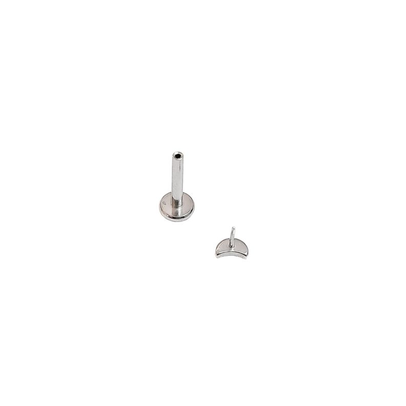 Set Piercing Modelo Fase Lunar Acero Quirúrgico Nostril Labret Luna Punto Luz-6