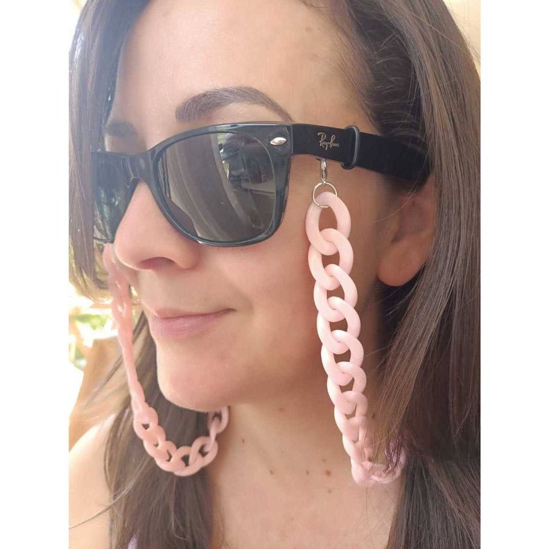 Sujetador Eslabones de Lentes o mascarilla Rosa Claro-3