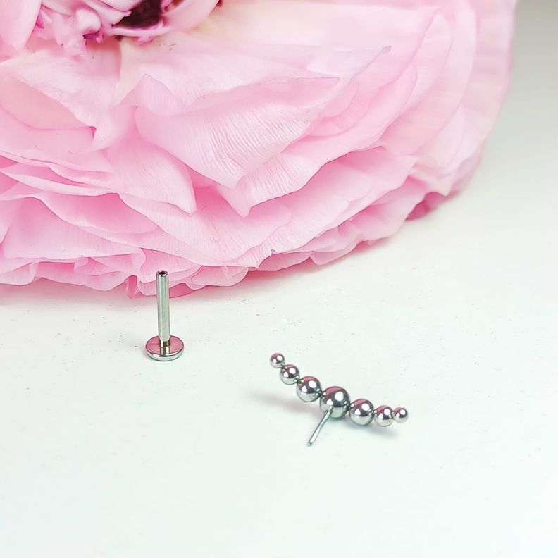 Set Piercing Modelo Nova Acero Quirúrgico Nostril Labret Punto Trepador-4