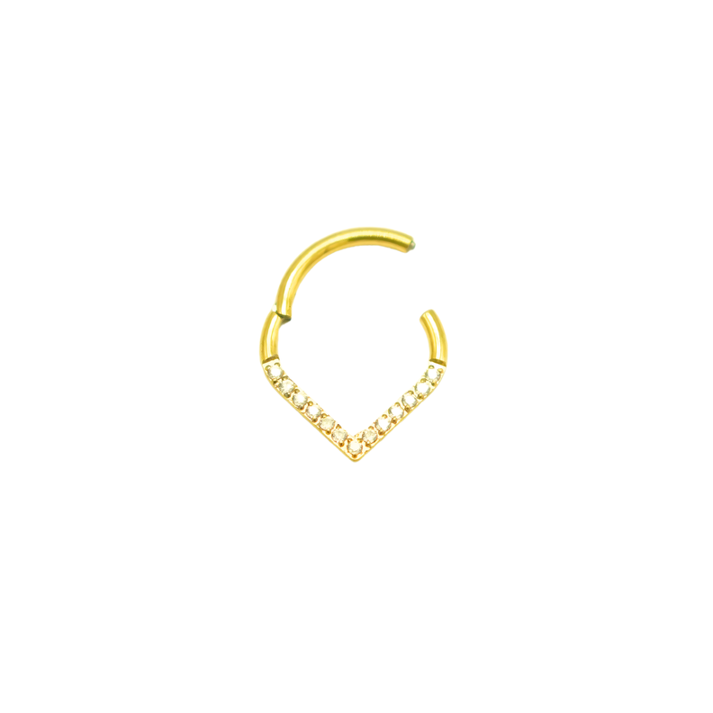Piercing Septum Lagrima Titanio Astm F136 G23 Chapada En Oro-0