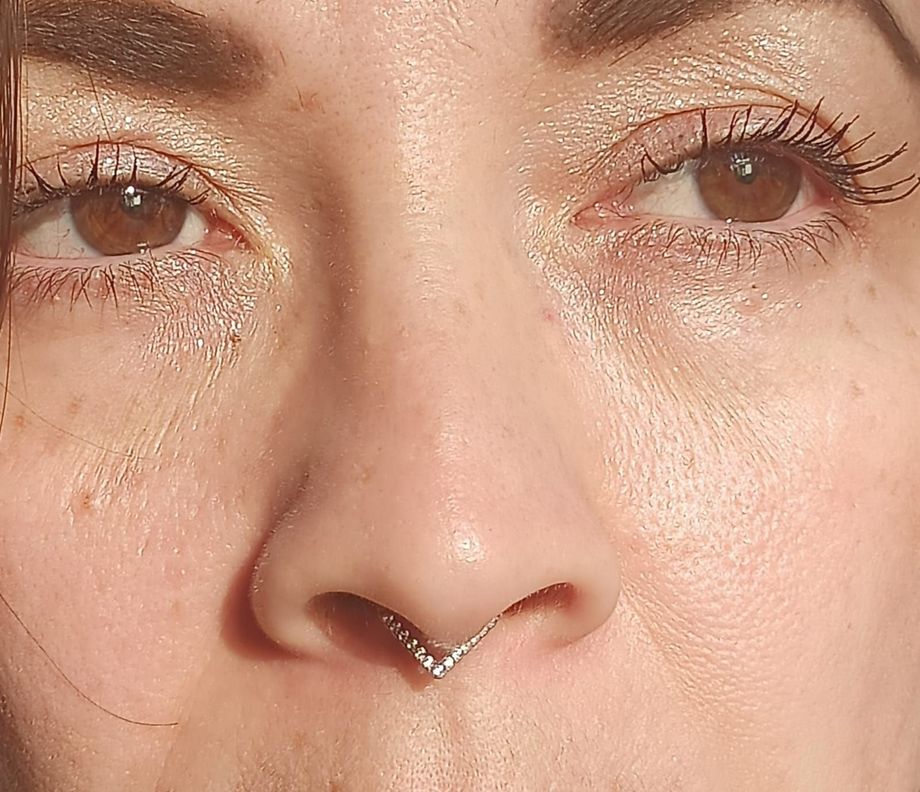 Piercing Septum Lagrima Titanio Astm F136 G23 Chapada En Oro-2