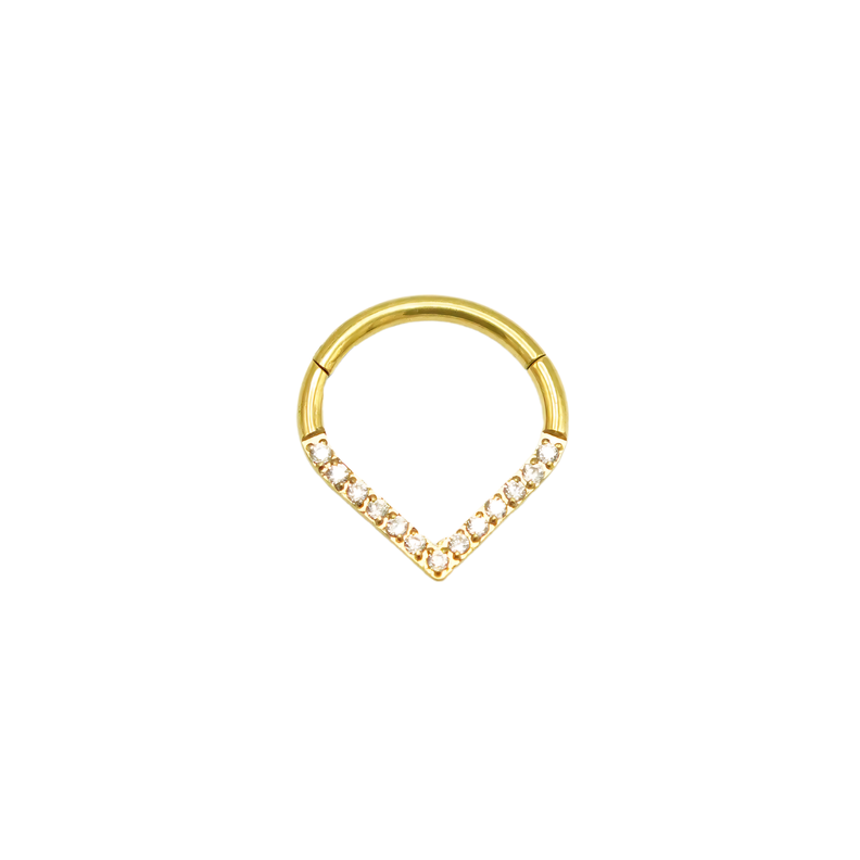 Piercing Septum Lagrima Titanio Astm F136 G23 Chapada En Oro-5