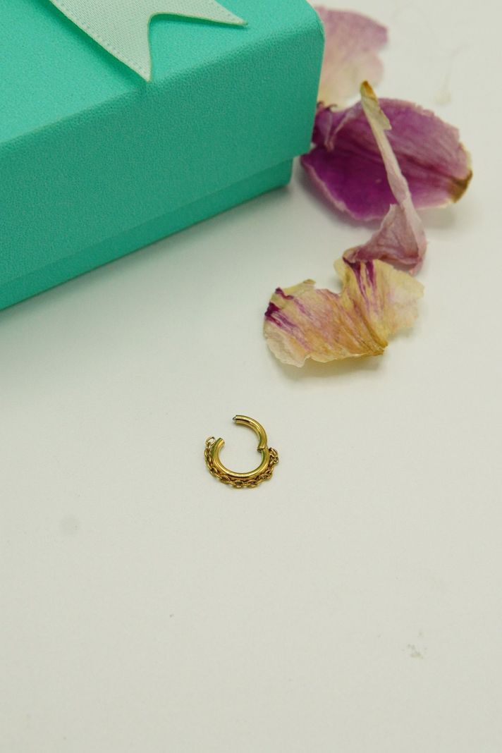 Piercing Septum 16g Astm F136 Titanio Chapado Oro-4