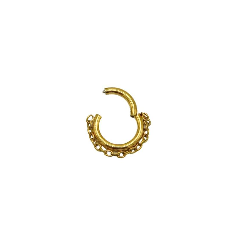 Piercing Septum 16g Astm F136 Titanio Chapado Oro-6