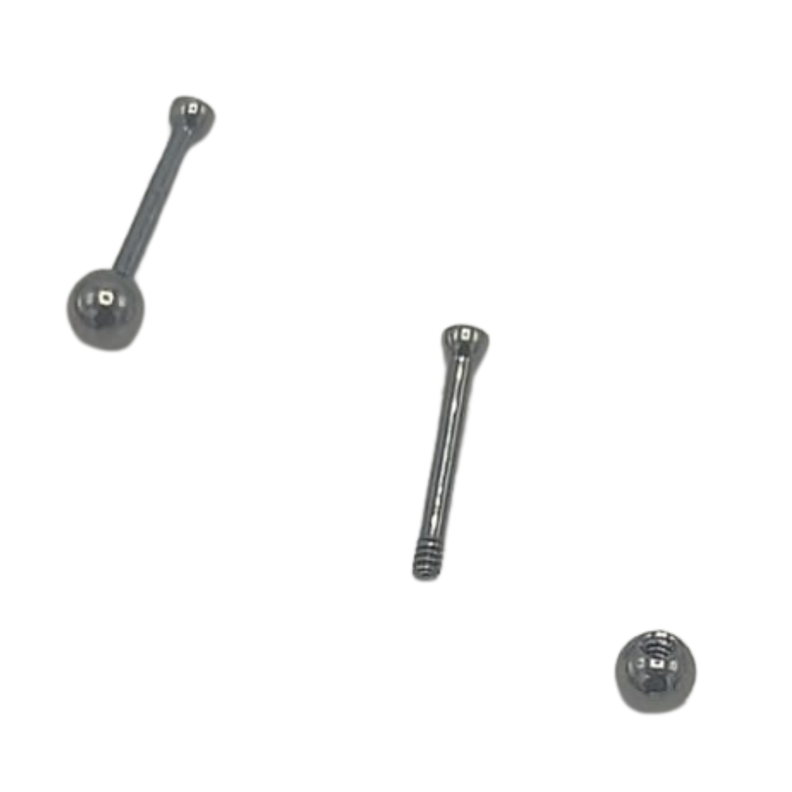 Aros punto de luz chicos bebe titanio ASTM F136 G23 Plateados-6