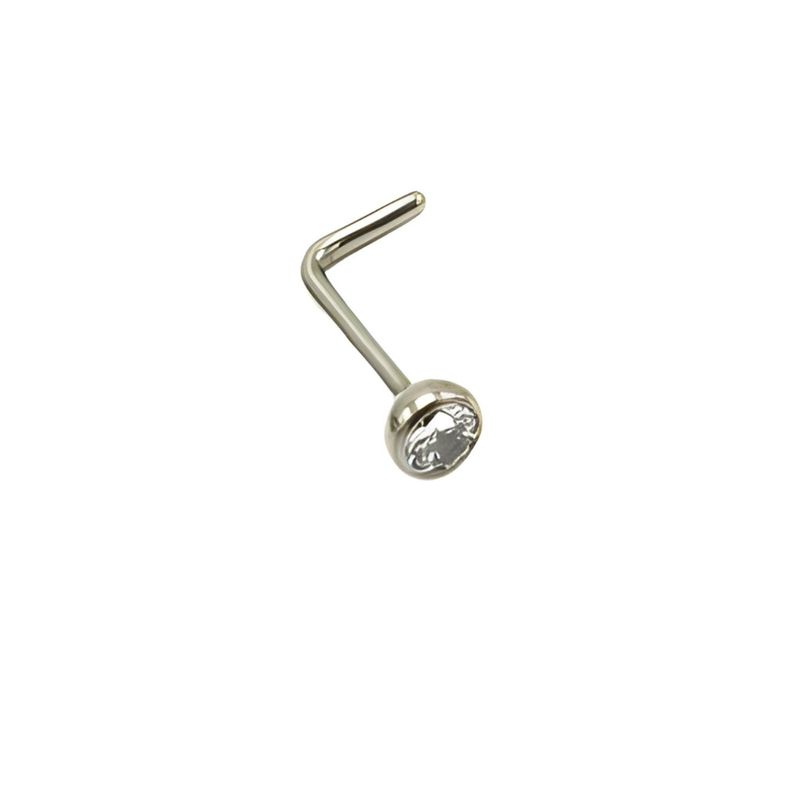 Piercing Nostril Tipo L Titanio Astm F136 20g 3mm Nariz-0