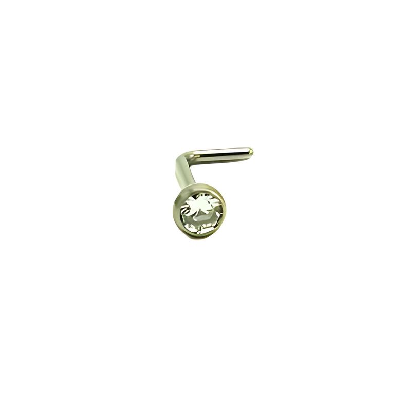 Piercing Nostril Tipo L Titanio Astm F136 20g 3mm Nariz-2