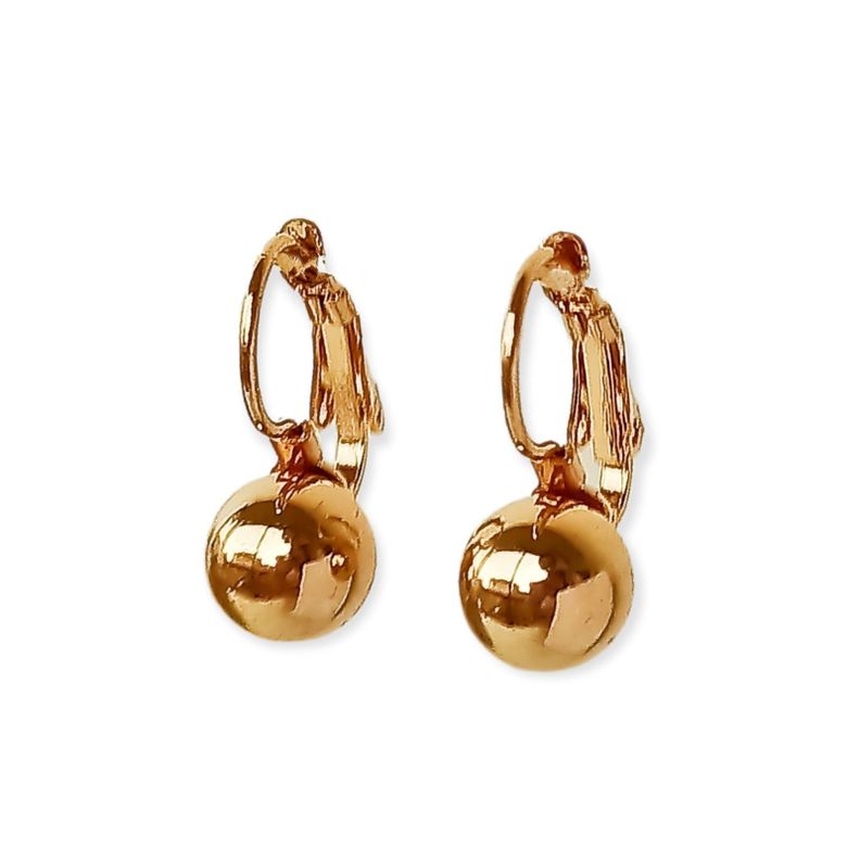 Pack Aros Abridor Argollas Huggies esfera chapada en oro 18k-5