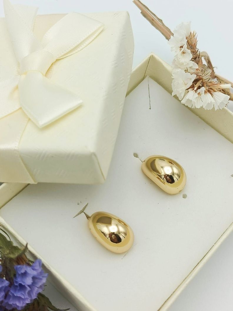 Aros Gota Huggies Chapado En Oro 18k Earcuff Sin Perforacion-1