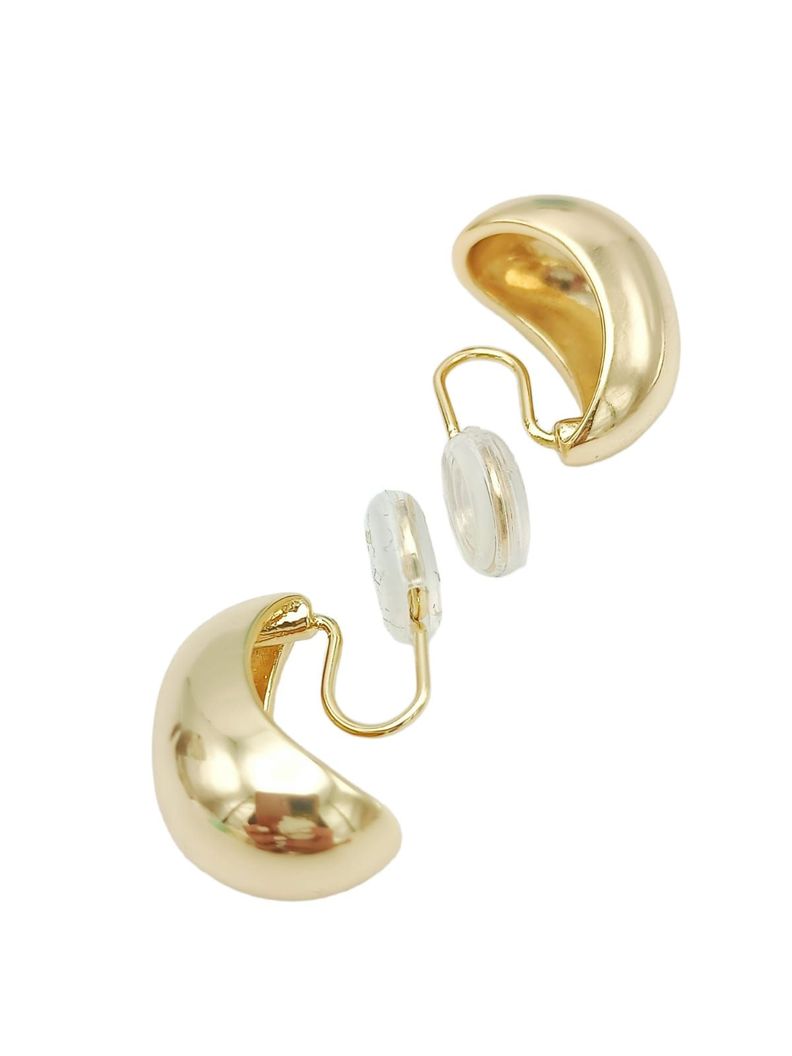 Aros Gota Huggies Chapado En Oro 18k Earcuff Sin Perforacion-7
